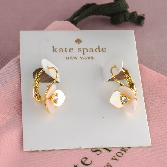 kate spade Jewelry Kate Spade Disco Pansy Mother Of Pearl Leverback